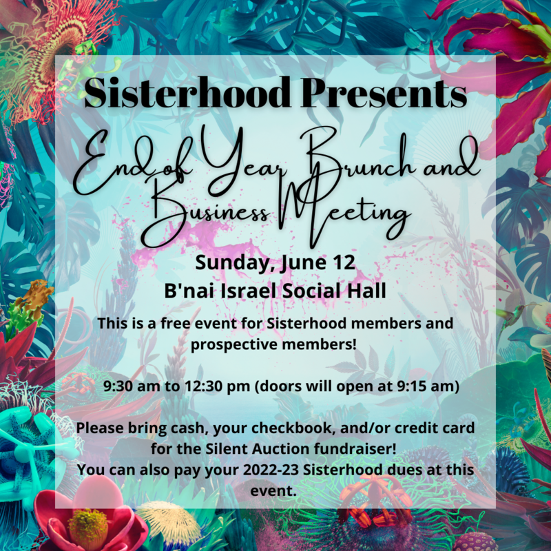 Banner Image for Sisterhood End of Year Brunch & Business Meeting
